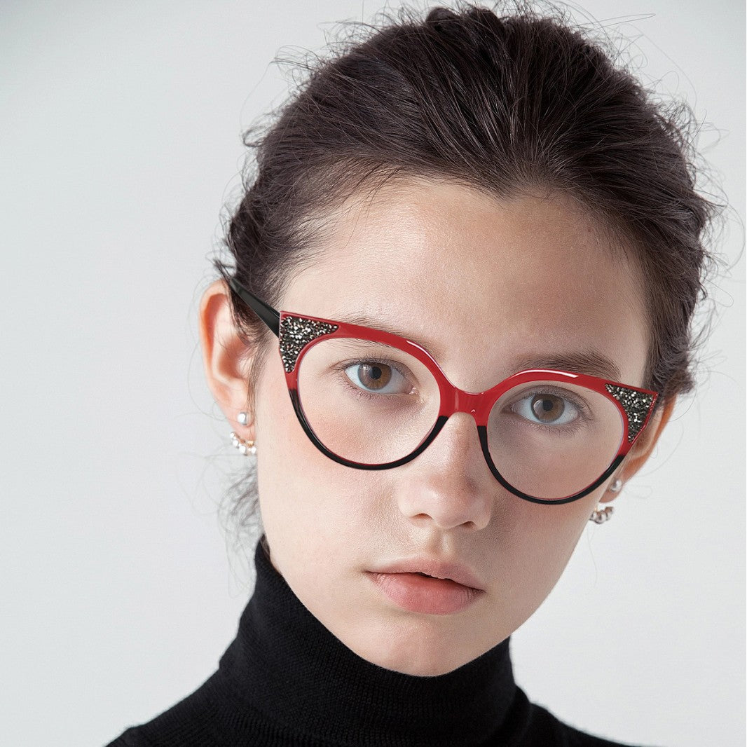 Cat Eye Glasses Frame Hot Selling Product TR90Glasses Frame ins Trendy Glasses Rim Computer Anti-Blue Ray Lens 87310