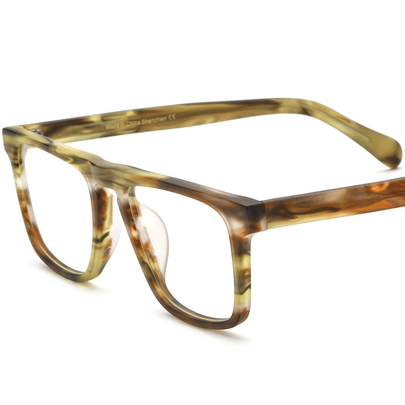 New Multi-Color Frosted Square Plate Glasses Frame Men's and Women's Similar Glasses Glasses Anti-Blue Light Glasses Frame