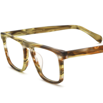New Multi-Color Frosted Square Plate Glasses Frame Men's and Women's Similar Glasses Glasses Anti-Blue Light Glasses Frame