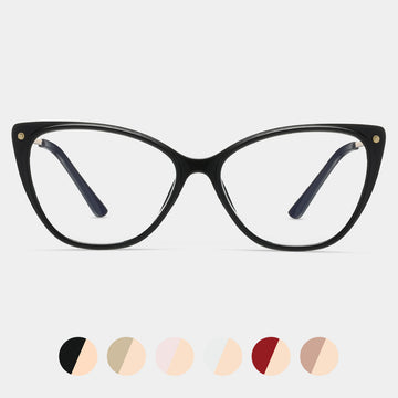 TR90Trendy Cat Eye Metal Spring Glasses Frame Anti-Blue Light Glasses 87008
