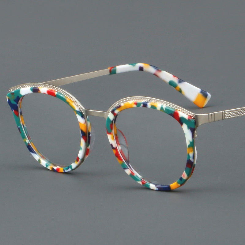 New Sheet Metal Eyeglass Frame Metal Bare Face Large Frame Cat's Eye 1033