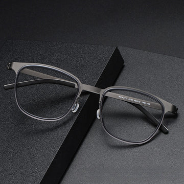 New Plate Glasses Frame Danish Designer Pure Titanium Square Myopia Glasses Frame 9765