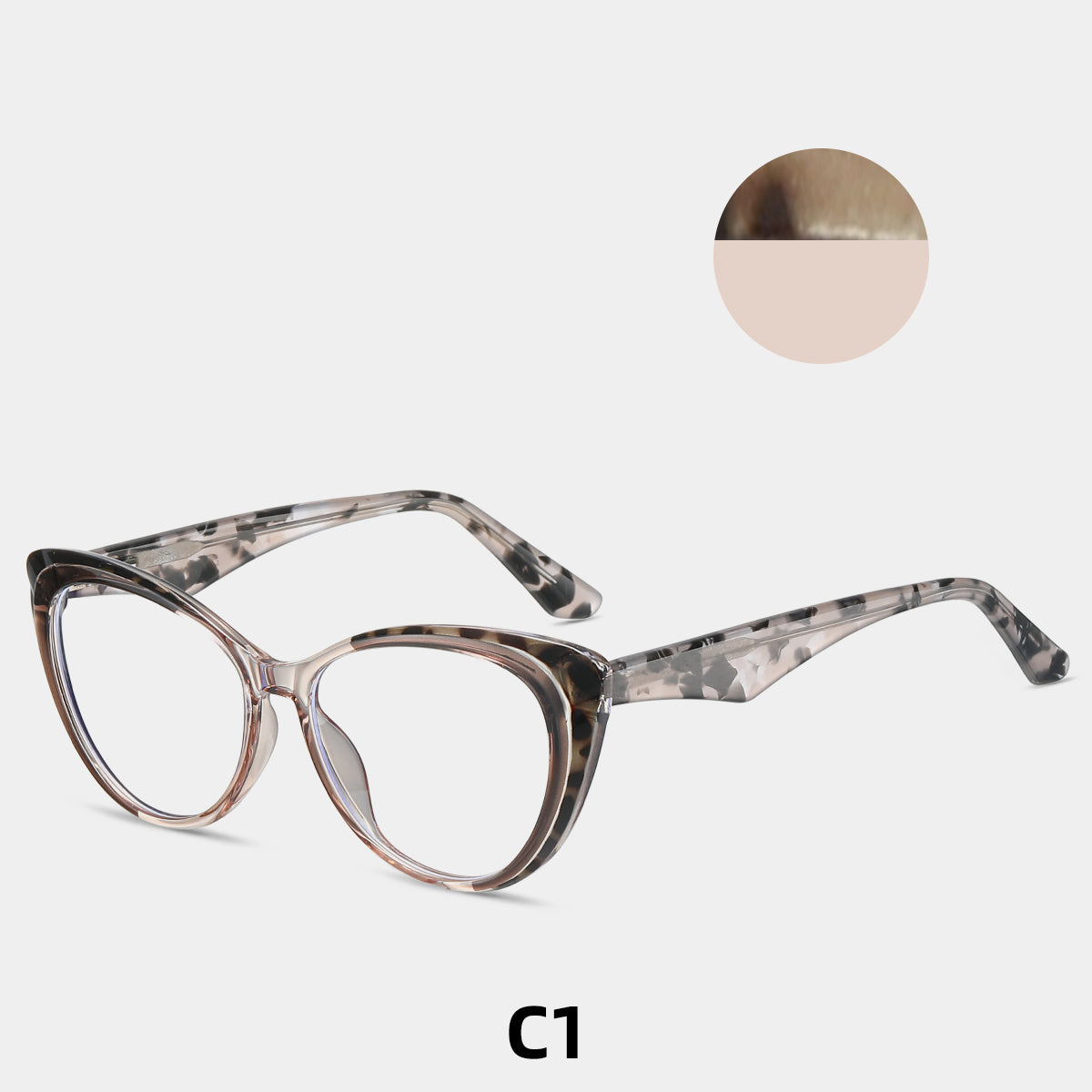 TR90Cat Eye Glasses Frame Plate Spectacle Foot Full Rim Frame Glasses 87234
