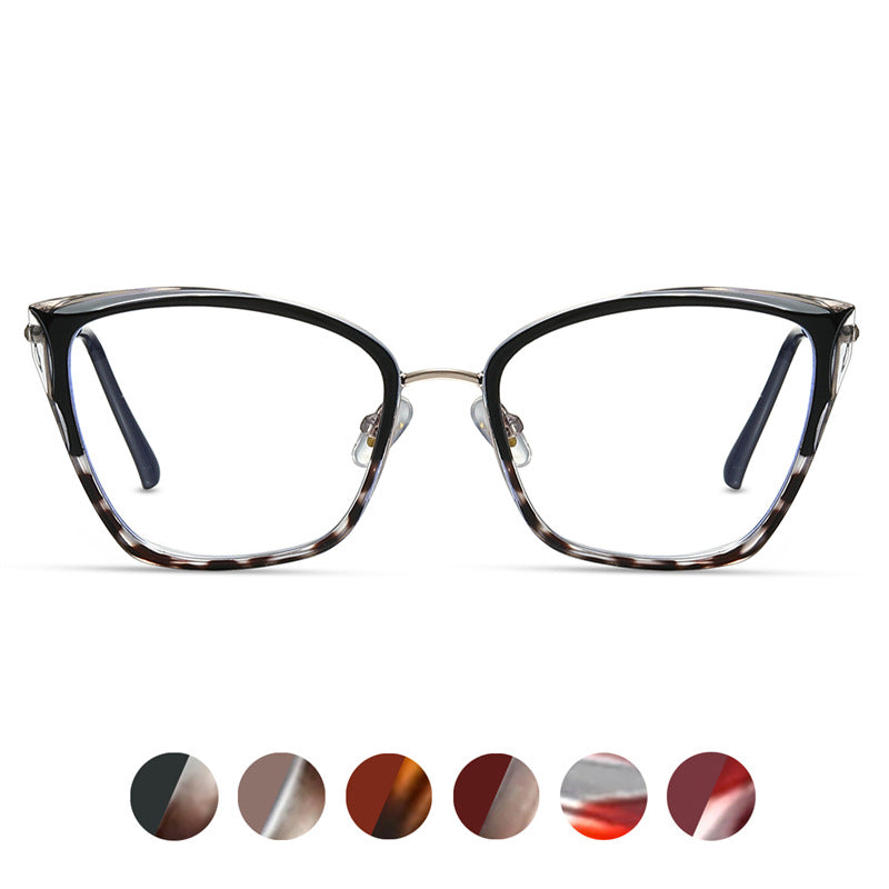 TR90Anti-Blue Light Glasses Cat Eye Glasses Frame Metal Spectacle Foot Full Rim Frame Glasses 87257