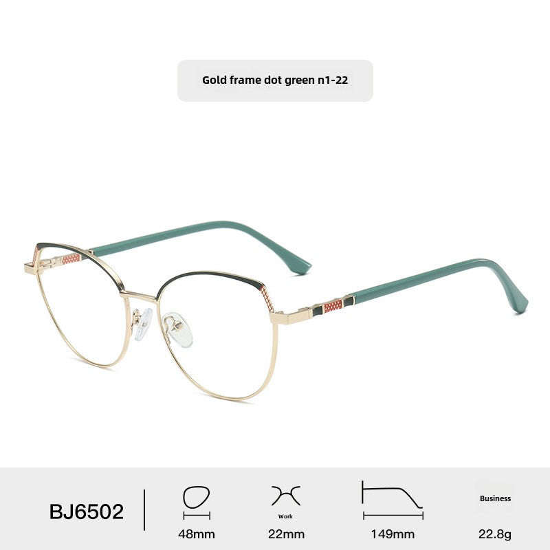 Metal Spectacle Frame Men's Myopia Women's High-Grade Glasses Frame