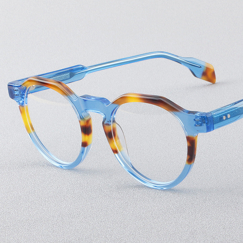 Plate Glasses Small round Rim Patchwork Retro Frame 1142