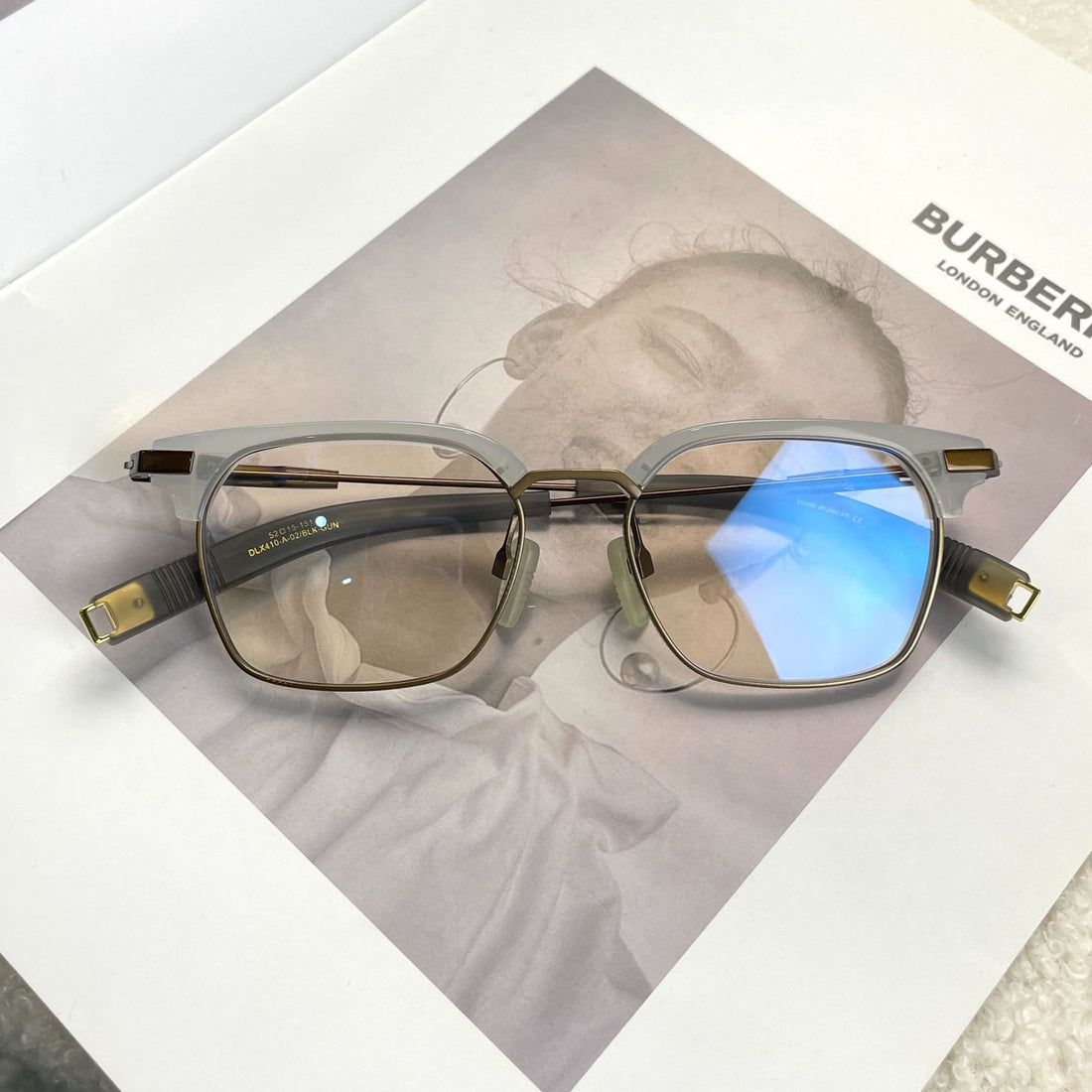 Crime of Rage  Business Casual Pure Titanium Eyebrow Frame Glasses Frame Myopia Can Be Equipped with Height Number Anti-Blue Light