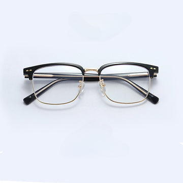 New Retro Eyebrows Glasses Men TR Business Frame Half Frame 8009