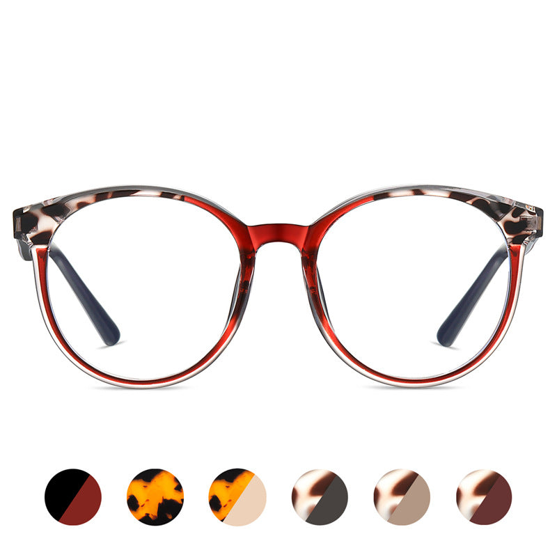 Candy Color Plate Glasses Frame TR90Glasses Frame ins Color Matching Trendy Eye Anti-Blue Light Glasses 87215