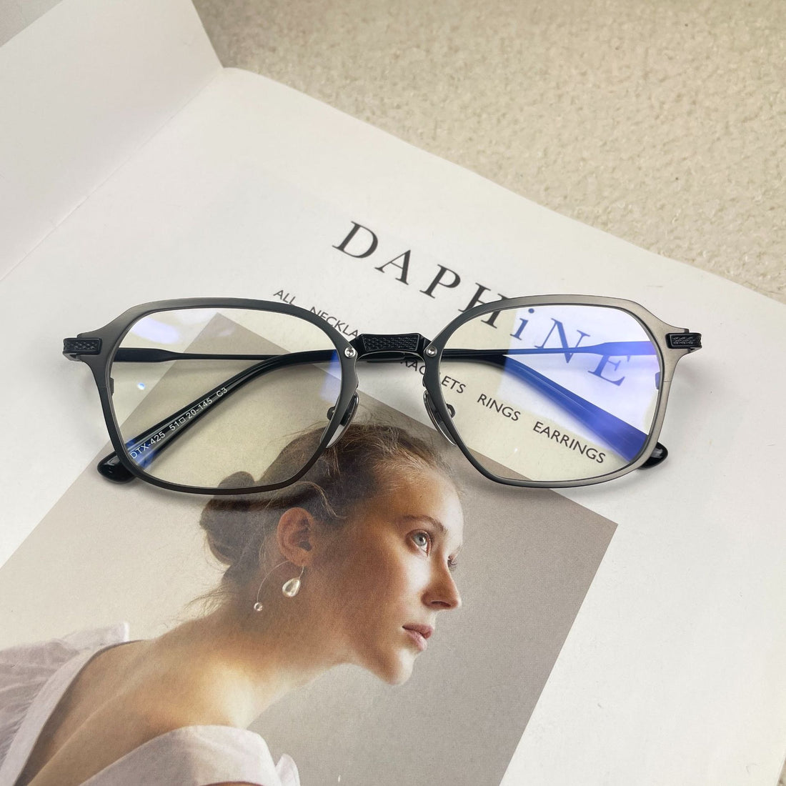 Pure Titanium Series Yupi Men's Style Height Available Glasses Frame DTX-425