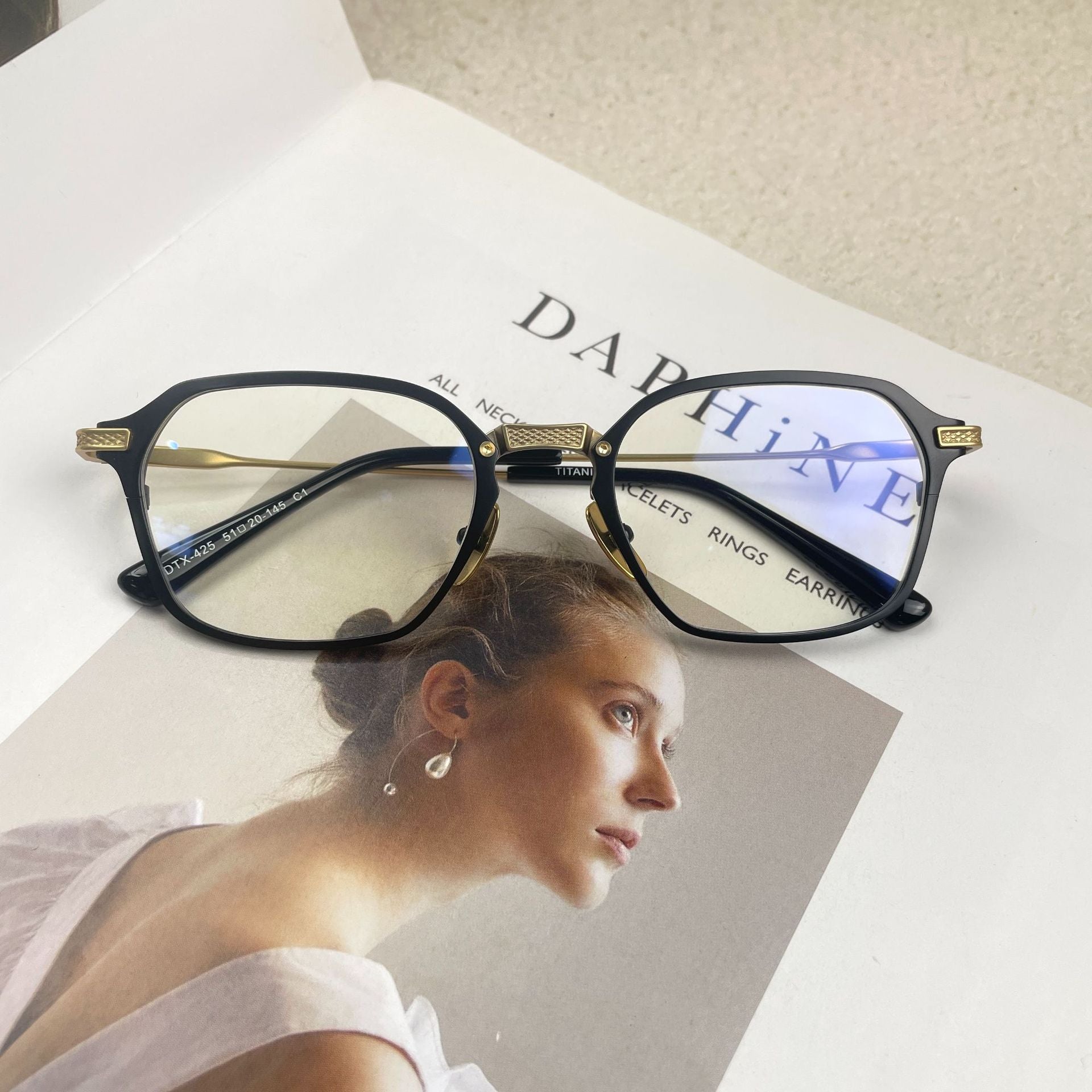 Pure Titanium Series Yupi Men's Style Height Available Glasses Frame DTX-425