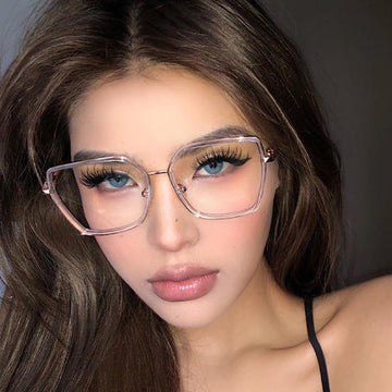 Square-rimmed glasses Glasses Frame Metal Spring Full Rim Frame Glasses Anti-Blue Light Glasses 87091