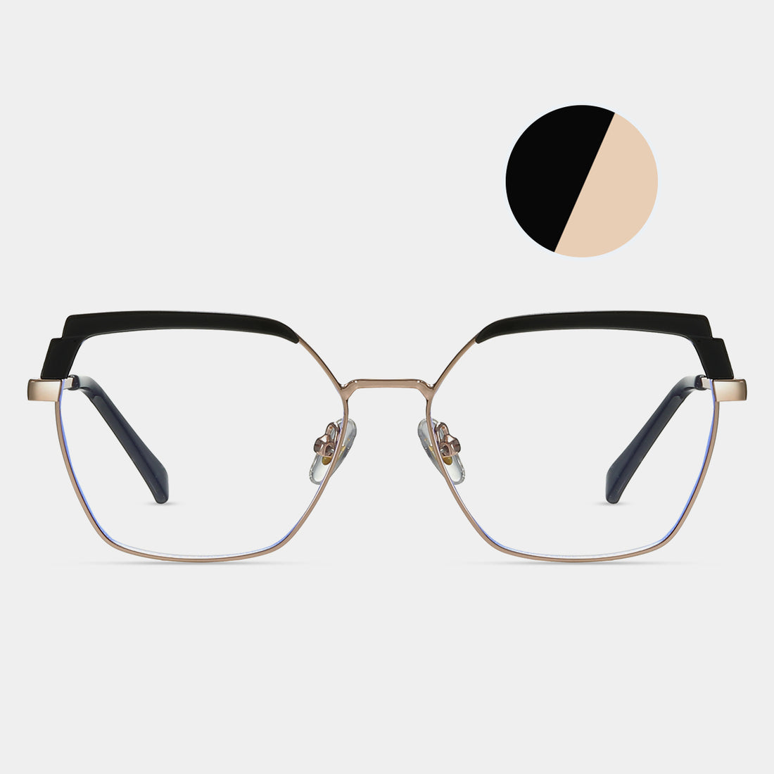 TR90+Metal Optical Frame Full Rim Frame Glasses ins Trendy Glasses Anti-Blue Light Glasses 87321