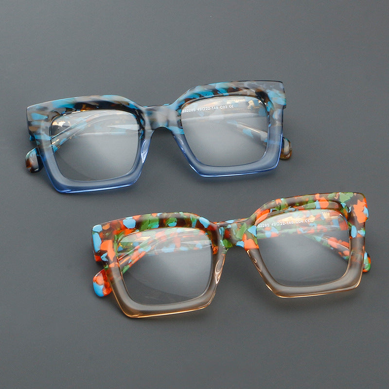 Foreign Trade Thick Plate Glasses Patchwork Retro Frame 882285