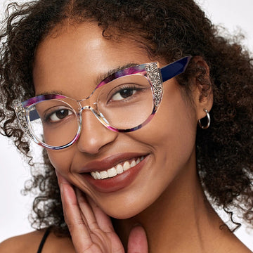 Oval Frame TR90Plate Arms Frame Hot Selling Trendy Glasses Frame Anti-Blue Light Glasses 87309