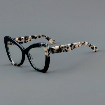 Plate Glasses Retro Frame Cat Eye Patchwork Personality Fashion Trend 8801