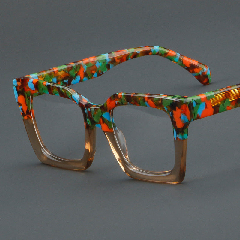 Foreign Trade Thick Plate Glasses Patchwork Retro Frame 882285