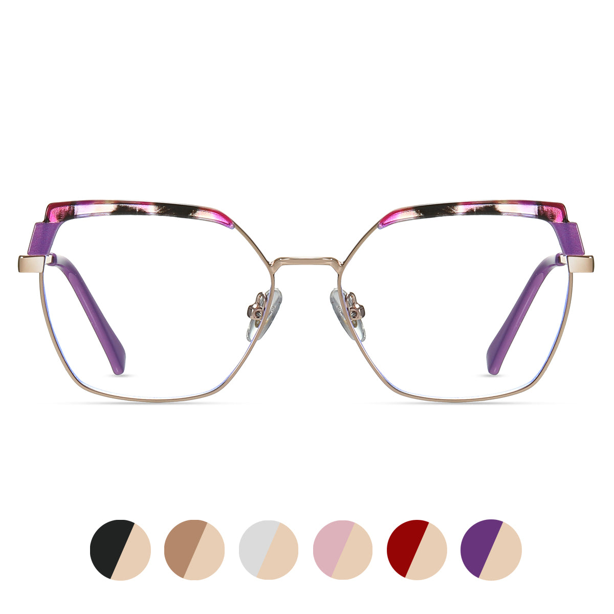 TR90+Metal Optical Frame Full Rim Frame Glasses ins Trendy Glasses Anti-Blue Light Glasses 87321