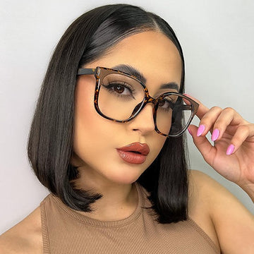 Butterfly Plate Foot Glasses Frame TR90Glasses Frame ins Color Matching Trendy Glasses Anti-Blue Light Glasses 87214