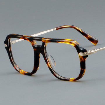 New Plate Glasses Retro Glasses Rim Double Beam Metal Frame 1259