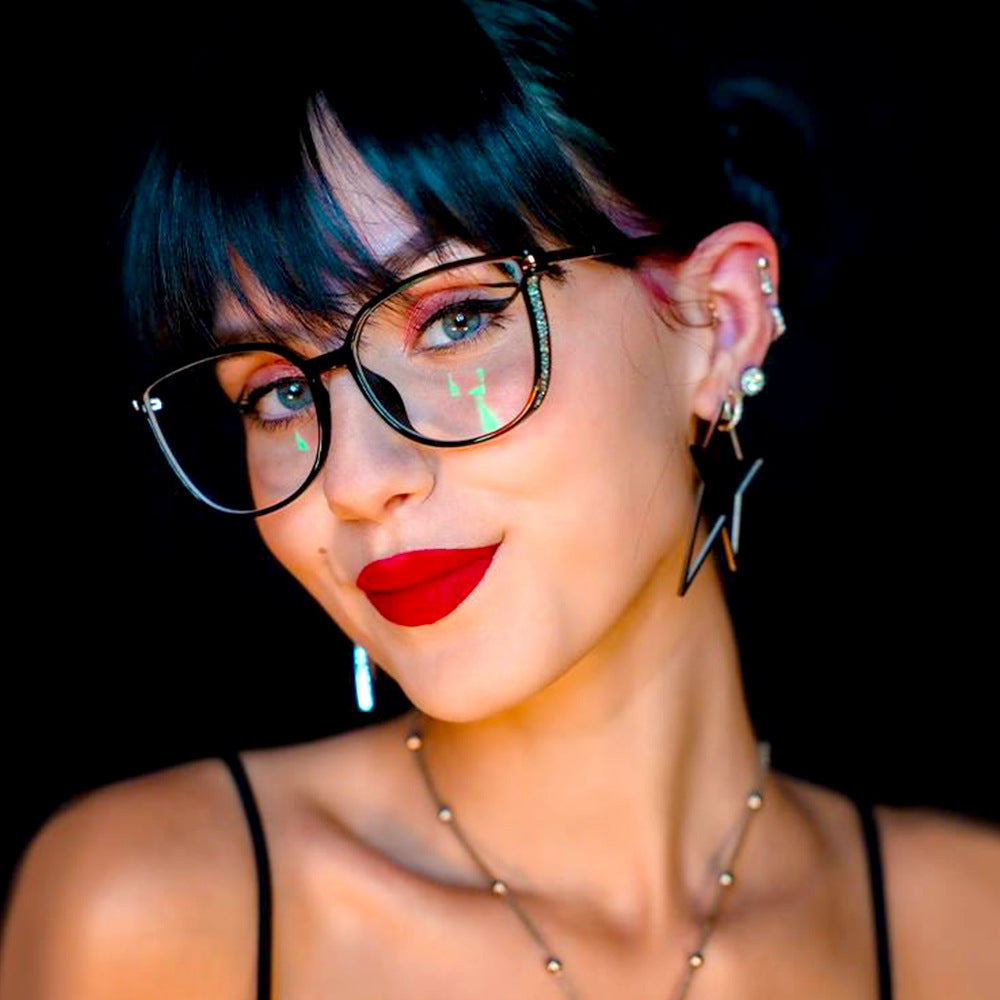Hot Sale Fashion Optical Frames Frame Anti Blue Light Glasses Metal Spectacle Foot Glasses 87042