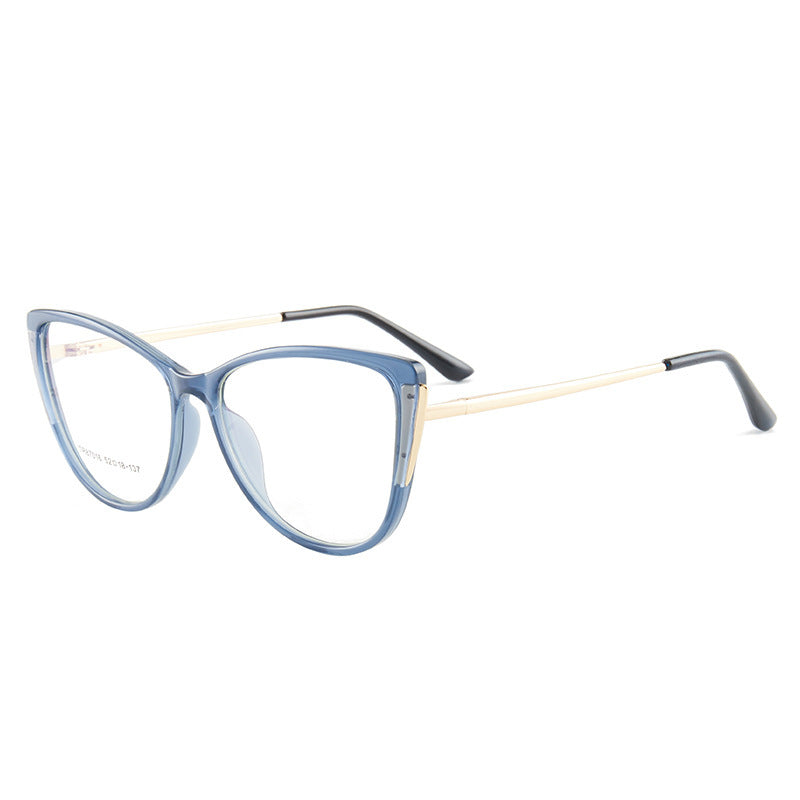 tr90Glasses Frame Anti-Blue Light Cat Eye Myopia Glasses 87016