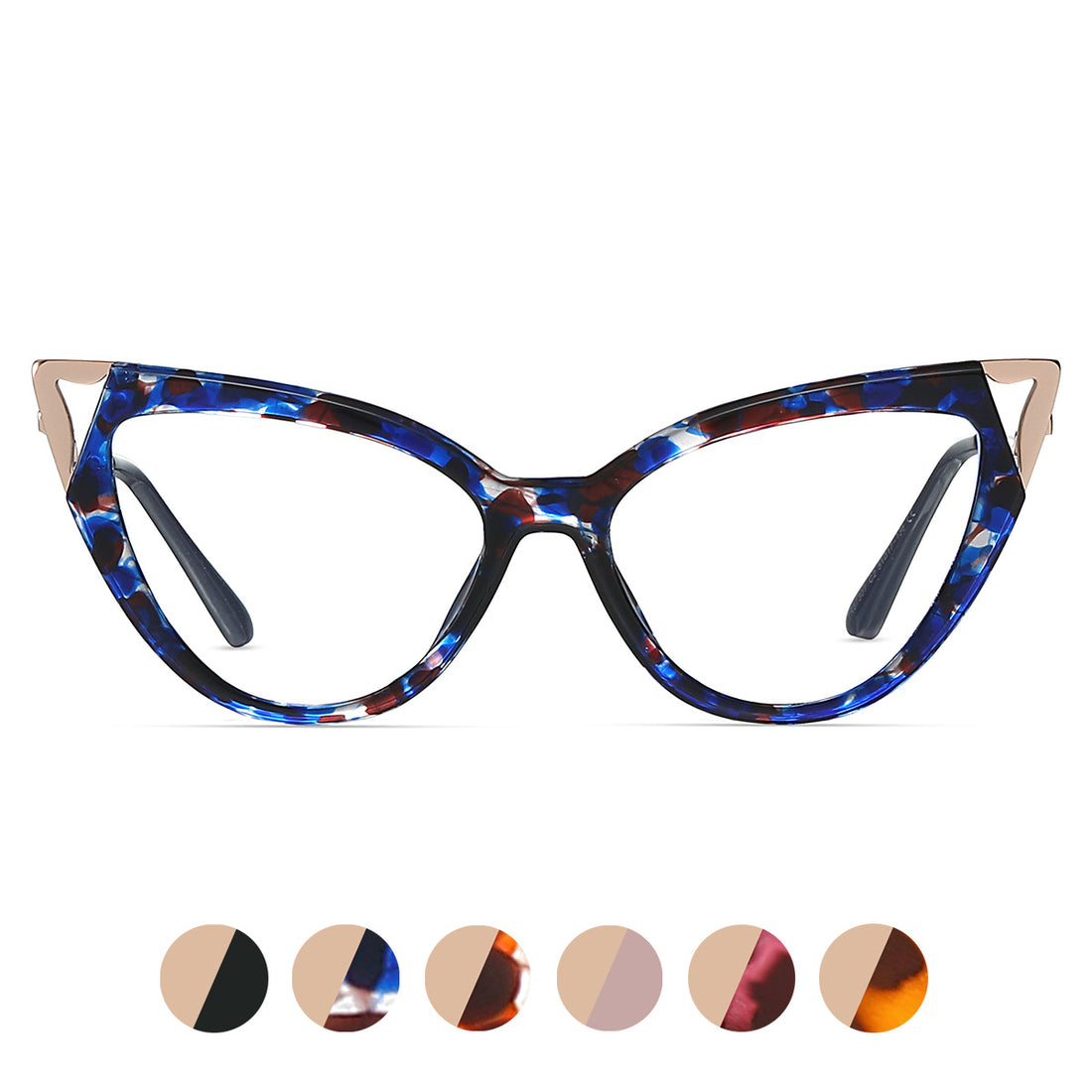 Cat's Eye Metal Optical Frame TR90Glasses Frame ins Trendy Glasses Frame Hot Sale Anti-Blue Light Glasses 87307