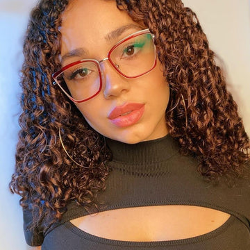 TR90Anti-Blue Light Glasses Box Cat Eye Color Matching Glasses Frame Spectacle Foot Full Rim Frame Metal Optical Frame