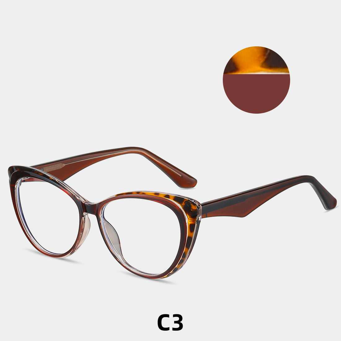 TR90Cat Eye Glasses Frame Plate Spectacle Foot Full Rim Frame Glasses 87234