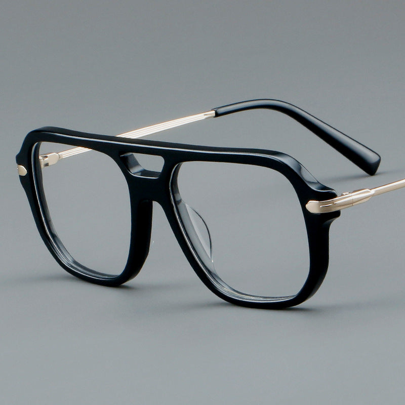 New Plate Glasses Retro Glasses Rim Double Beam Metal Frame 1259