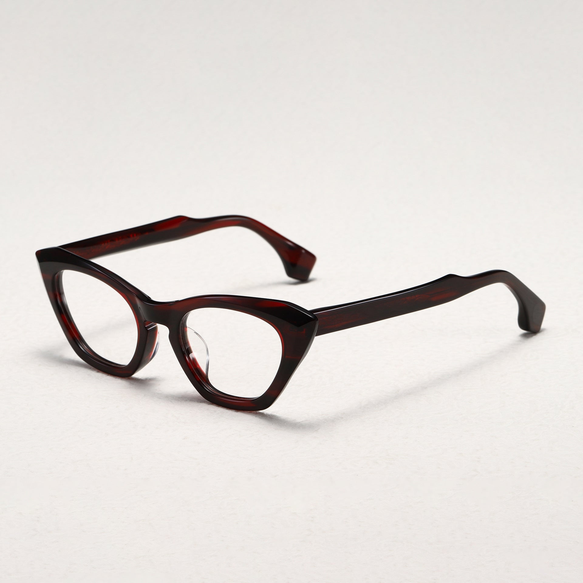 New Thick Material Plate Butterfly Mirror Leopard Print Glasses Frame Retro Fashion Ink