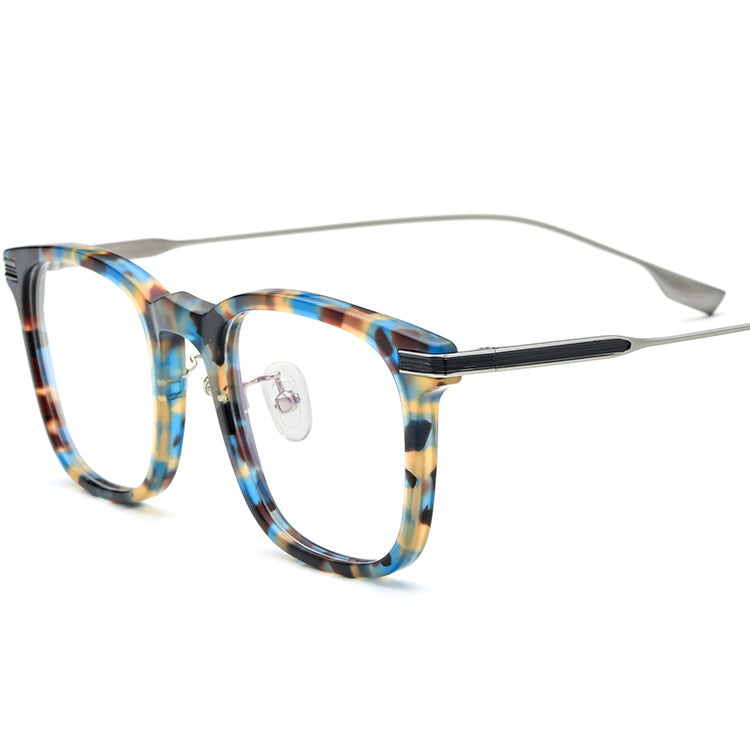 Super LightβTitanium Men's and Women's Square Plate Fashion Optical Glasses Frame IP Electroplating