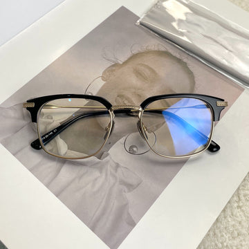 Pure Titanium Business Glasses Frame Retro Fashion Anti-Blue Light Glasses